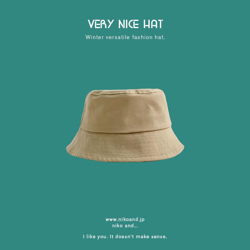 2023 Корейский стиль однотонная рыбацкая шляпа для женщин и мужчин: Маленькая окружность головы, универсальная, идеально подходит для лета и осени