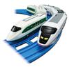 TAKARA TOMY Plarail 200 Series Color Shinkansen (E2 Series) & E3 Series Shinkansen Komachi Double Set Train Toy Ages 3+