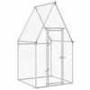 VidaXL Chicken Cage Silver 100x100x190 Cm Galvanized Steel, Chicken Coop, Chicken Run, Chicken Coop with Run, Hut 172549