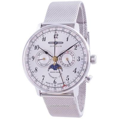 Hindenburg LZ129 7036M-1 7036M1 Кварцевые мужские часы с фазой Луны