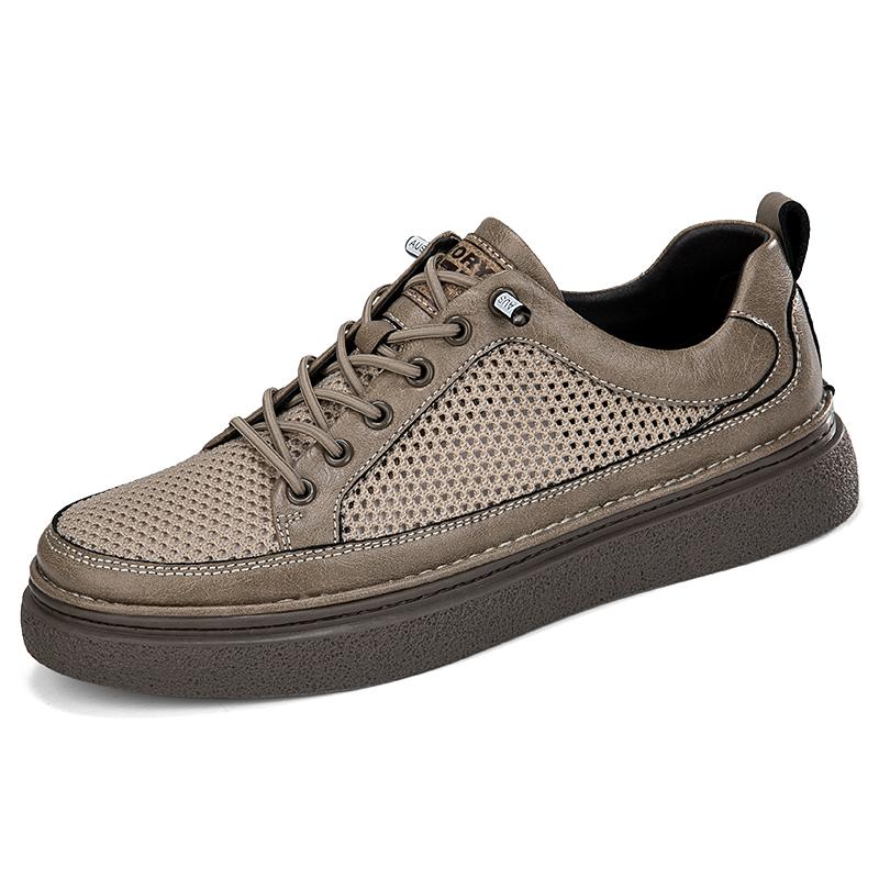 FashionLeisure Walk Casual Shoes Hollow Out Men's Oxford Shoes Breathable Summer Sneakers Lace-Up Men Outdoor Shoes Treking Shoes