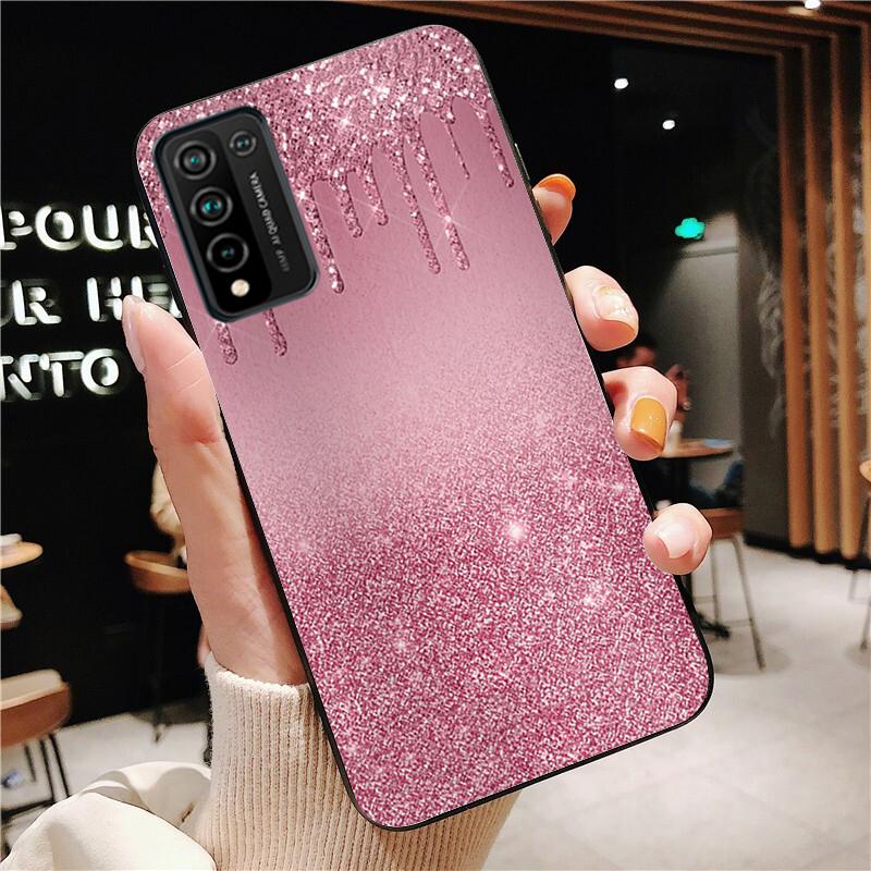 Блестящий розовый, синий, черный чехол для телефона Huawei Honor 50 30 Pro 10X Lite 20 7A 7C 8X 9X Pro 9A 8A 8S 9S 10i 20S 20lite