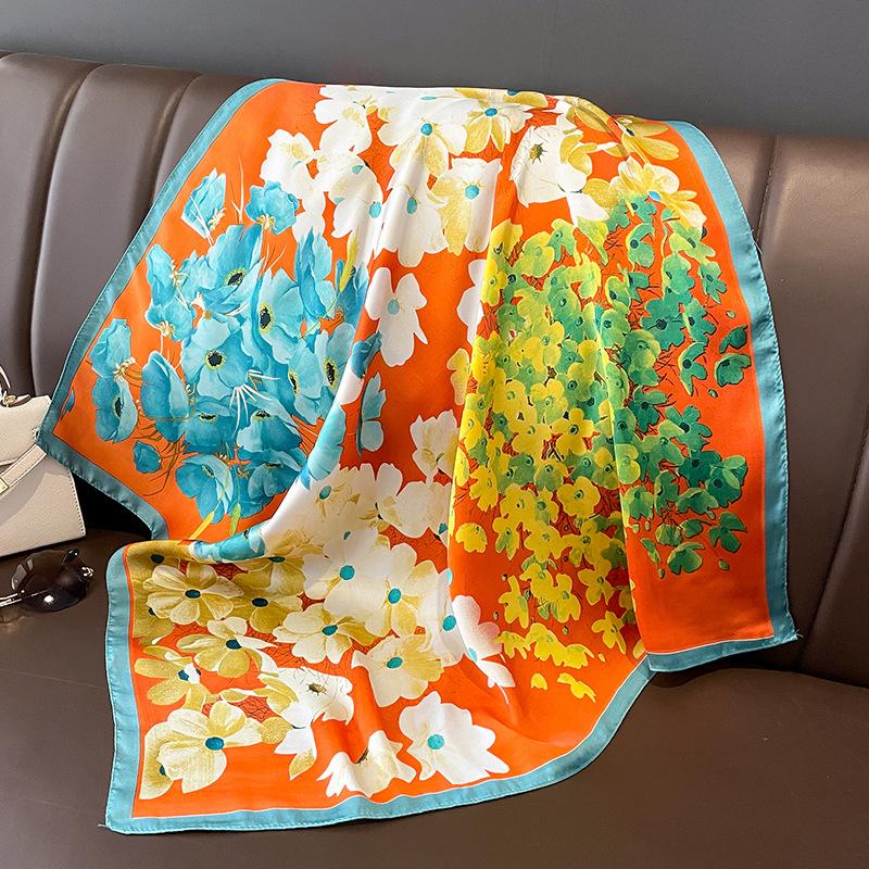 Шарфы Женский шейный платок Модный носовой платок Маленькие шарфы-хиджабы