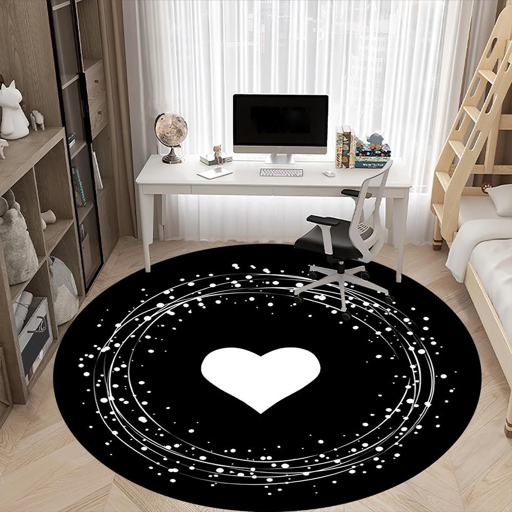 1 шт. Круглый ковер Love Sparkle для офиса, Коврик подходит для офиса, Под офисные стулья, Спальни, Гостиной, Домашнего декора, Декор комнаты