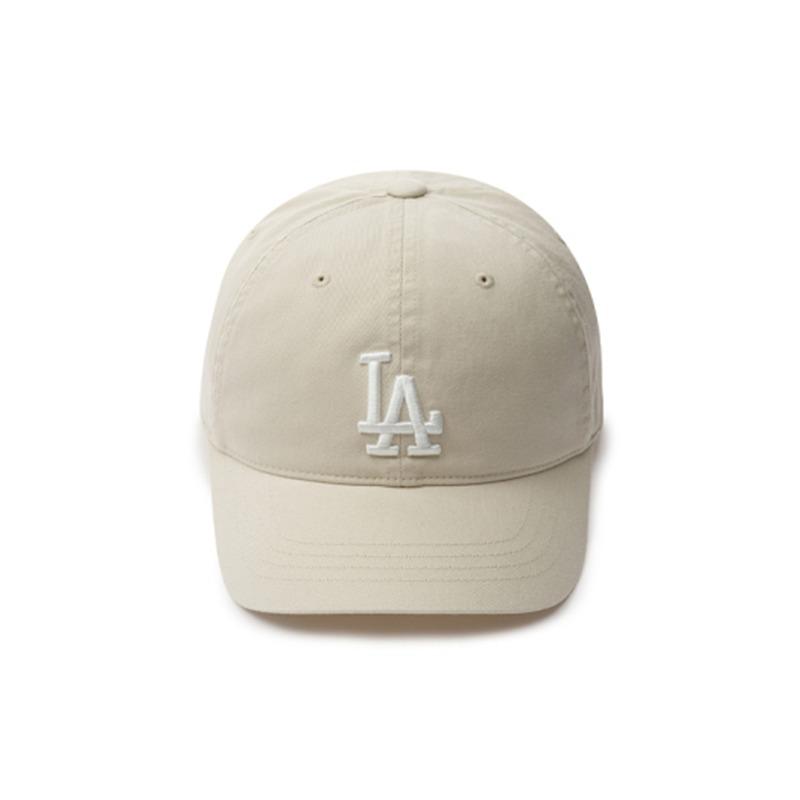MLB Los Angeles Dodgers Classic LOGO Trendy Fashion Versatile Cotton Peaked Cap Children's Style Cream F3 Unpackaged