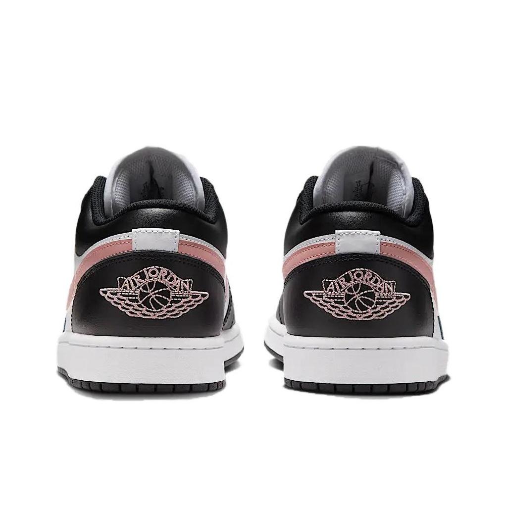 Мужские кроссовки Air Jordan 1 Low Черный Розовый Ржавчины Белый 553558-165
