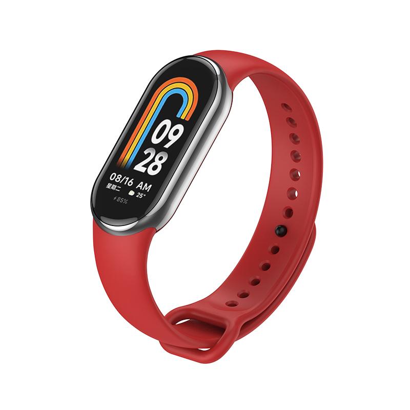 Силиконовый ремешок для Xiaomi Mi Band 8 Correa, спортивный браслет Miband8 NFC, умный браслет Pulseira, замена MiBand 8, аксессуары