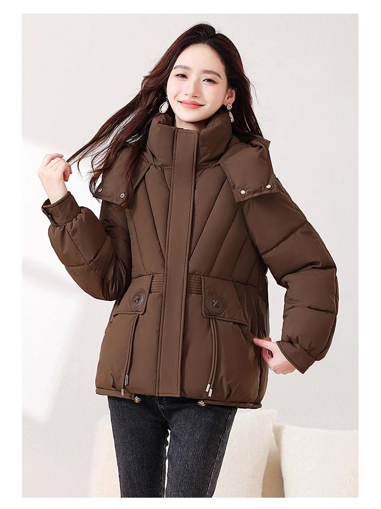 2025 Women's Short Cotton-Padded Jacket: New Korean Style, Fashionable Thick Bread Coat for Winter Outerwear.
