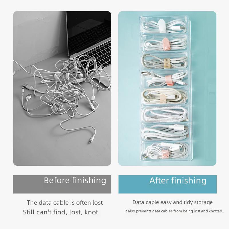 8-сеточный настольный органайзер для кабелей зарядного устройства