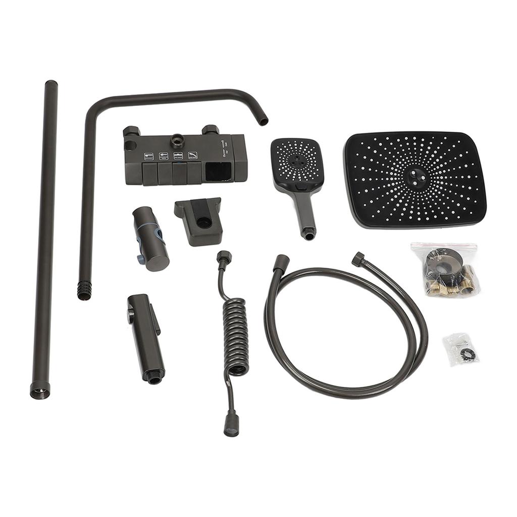 Bathroom Shower Head Set NPT 1/2 Push Button Comfortable Rainfall Shower Head With Handheld Sprayer