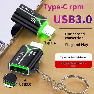 Type-C на USB3.0 с адаптером, брелок для передачи данных, OTG, 10 Гбит/с, USB-C, переносной, переносной на мужской USB3.0, женский