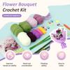 Simulation Rose Tulip Knitting Starter Kit Easy To Finish Bright Color Flower Knitting DIY Craft Kit for Holiday Birthday