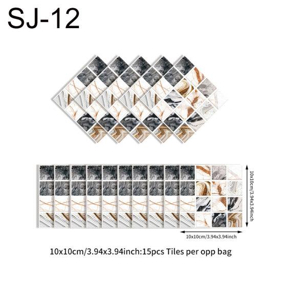 15шт 3D наклейка водонепроницаемая мозаика настенная анти-масло кухня ванная комната DIY декор