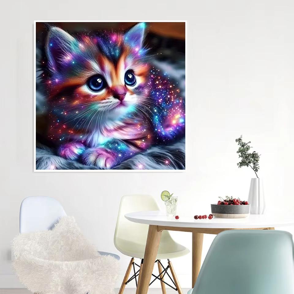 DIY Алмазная картина Животные в темноте Набор для вышивки крестом Мозаичное искусство Алмазная картина Полный круг Алмазное украшение для дома