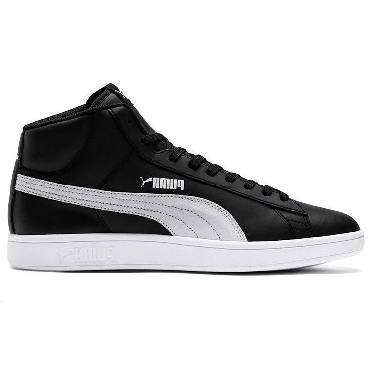 Puma Smash V2 Mid-Top Sneakers Unisex Sneakers Black White 366924-02