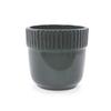 Handmade Ceramic Plant Pot Set 3-Piece (diameter 38/30.5/23 cm), Glossy Dark Green with Vertical Groove Trim, Frost-Resistant, with Drainage Holes
