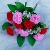 Artificial Silk Carnation Flower Branch for Home
