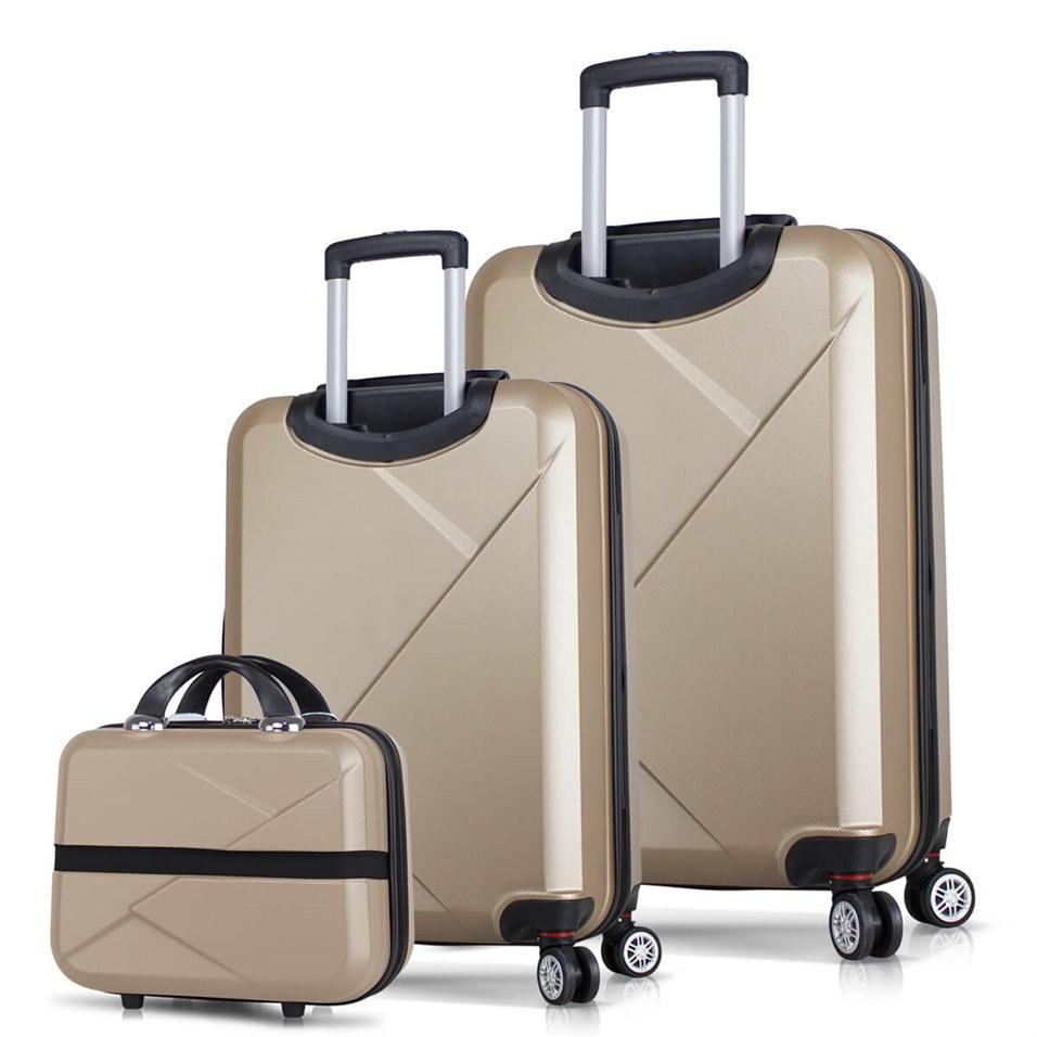 MY VALICE Набор чемоданов Diamond Abs из 3 предметов (Макияж + салон + средний размер)