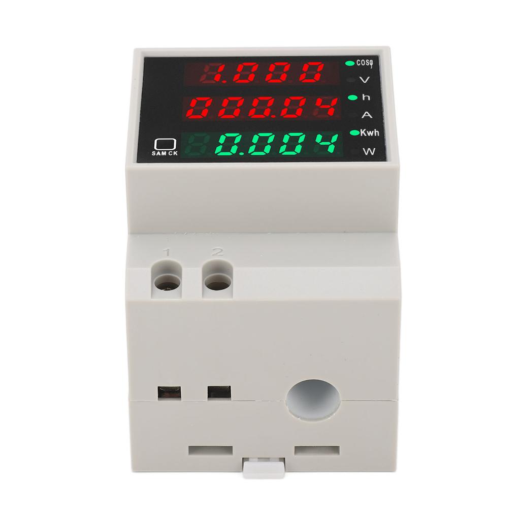 AC80‑300V 100A DIN-рейка Измеритель мощности Цифровой дисплей Напряжение Ток Время Мощность КВтч Многофункциональный вольтметр