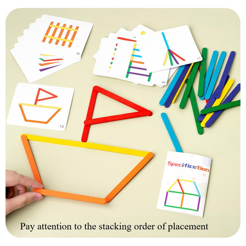 Деревянный детский пазл для раннего развития логического мышления, пазл для распознавания цветов, пазл из строительных блоков, деревянные игрушки