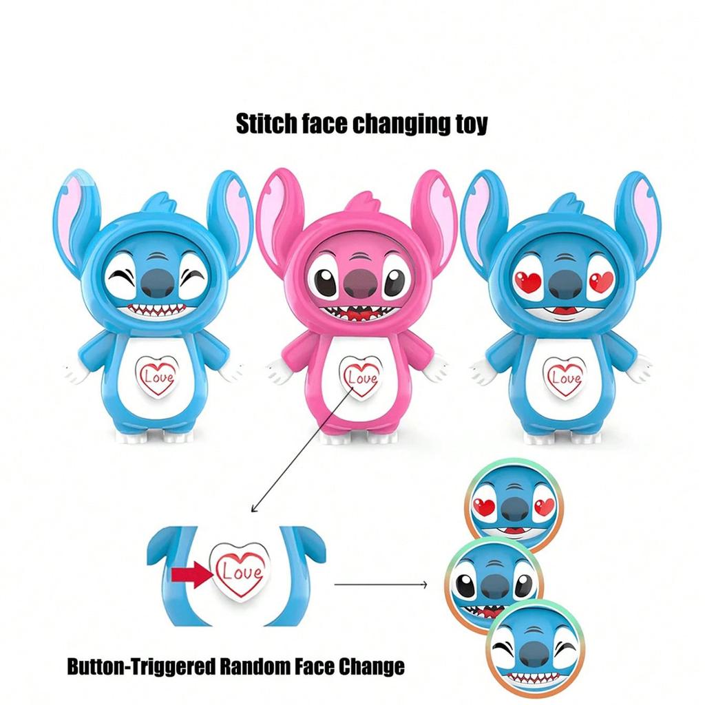 MINISO Анимация Мультфильм Креативный Кулон-Игрушка с Меняющимся Лицом Милый Лило и Стич Игрушка-Выражение Кукла