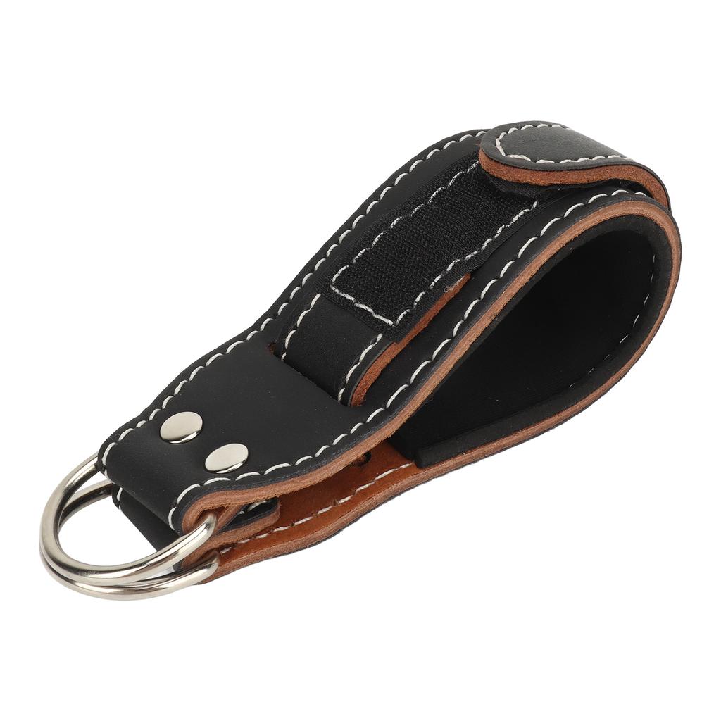 Ankle Strap Cowhide Wrist Cuff Hook and Loop D Ring Comfort Cuff Attachment for Workout Gym Cable