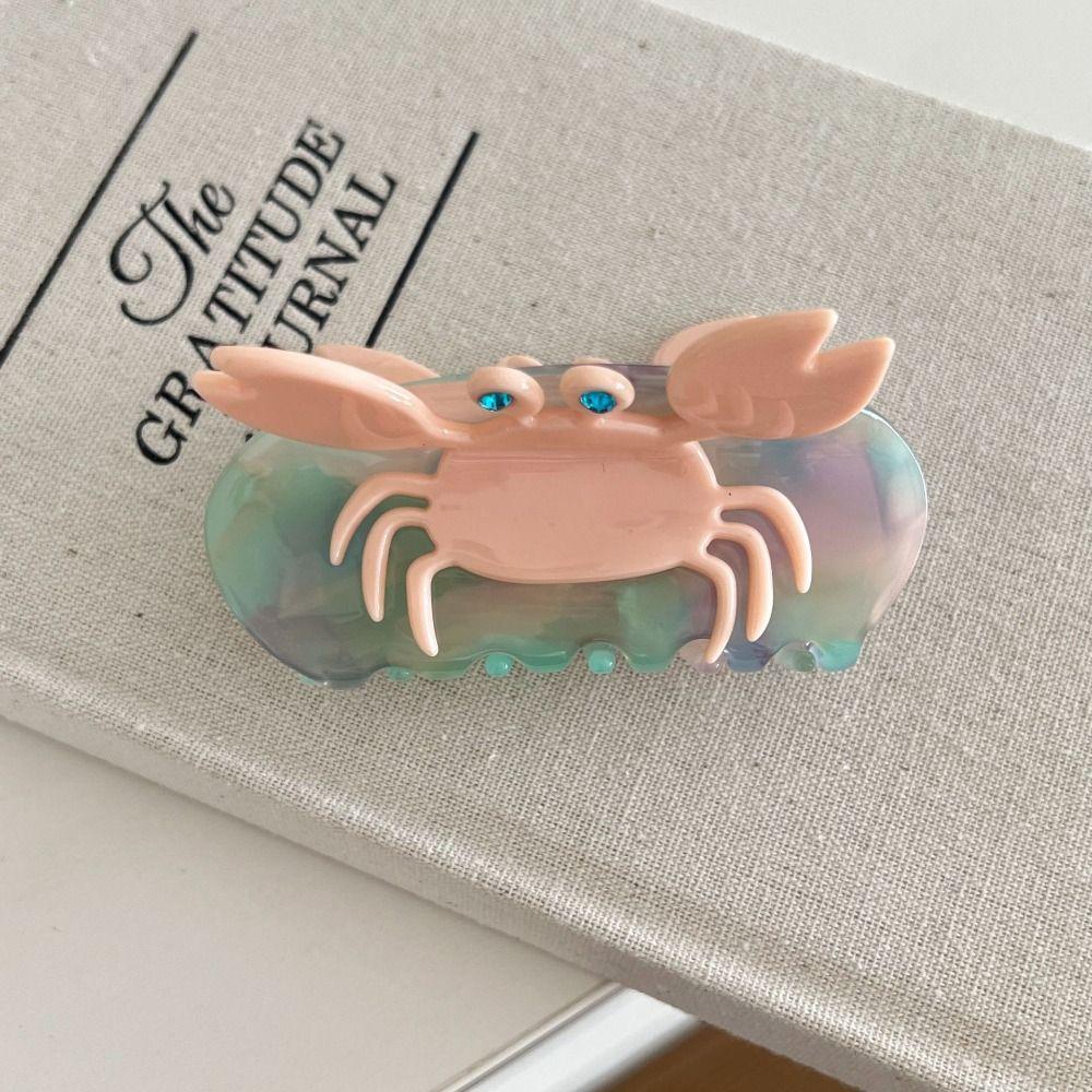 Sweet Ocean Animal Hair Clip Acetic Acid Geometry Shark Clip Crab Fish Hair Claw Women