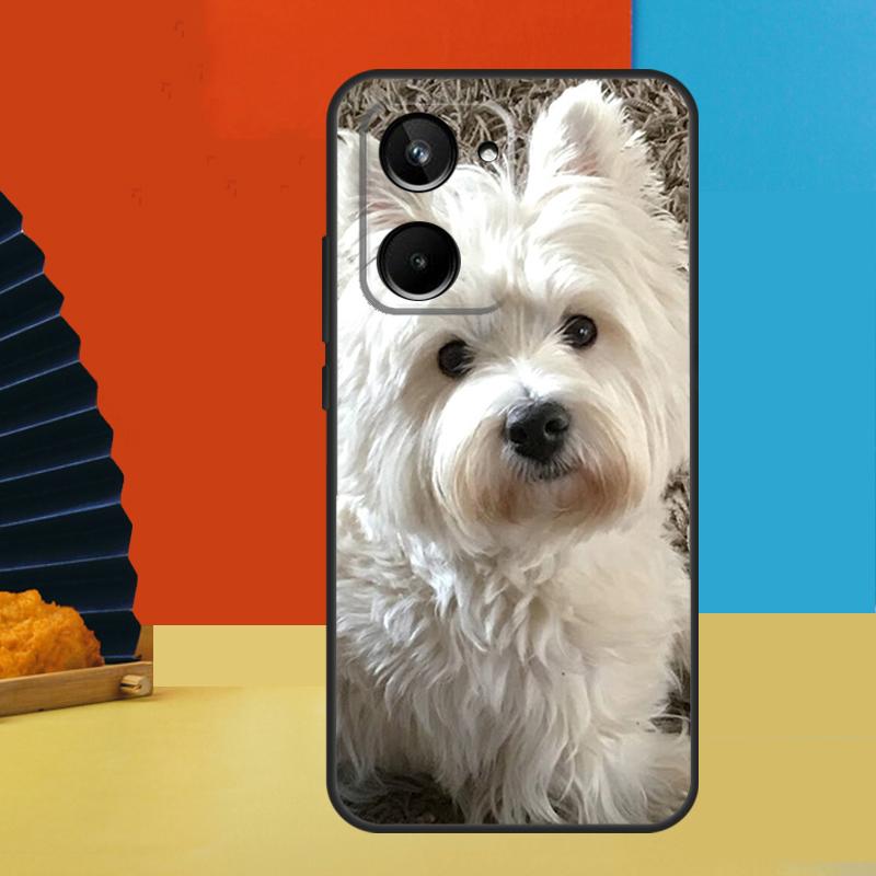 Собака Вест-хайленд-уайт-терьер Для Realme C75 C71 C55 C53 C67 C61 C33 C63 C51 10 11 12 13 14 Pro Plus C65 GT7 15 Pro Чехол