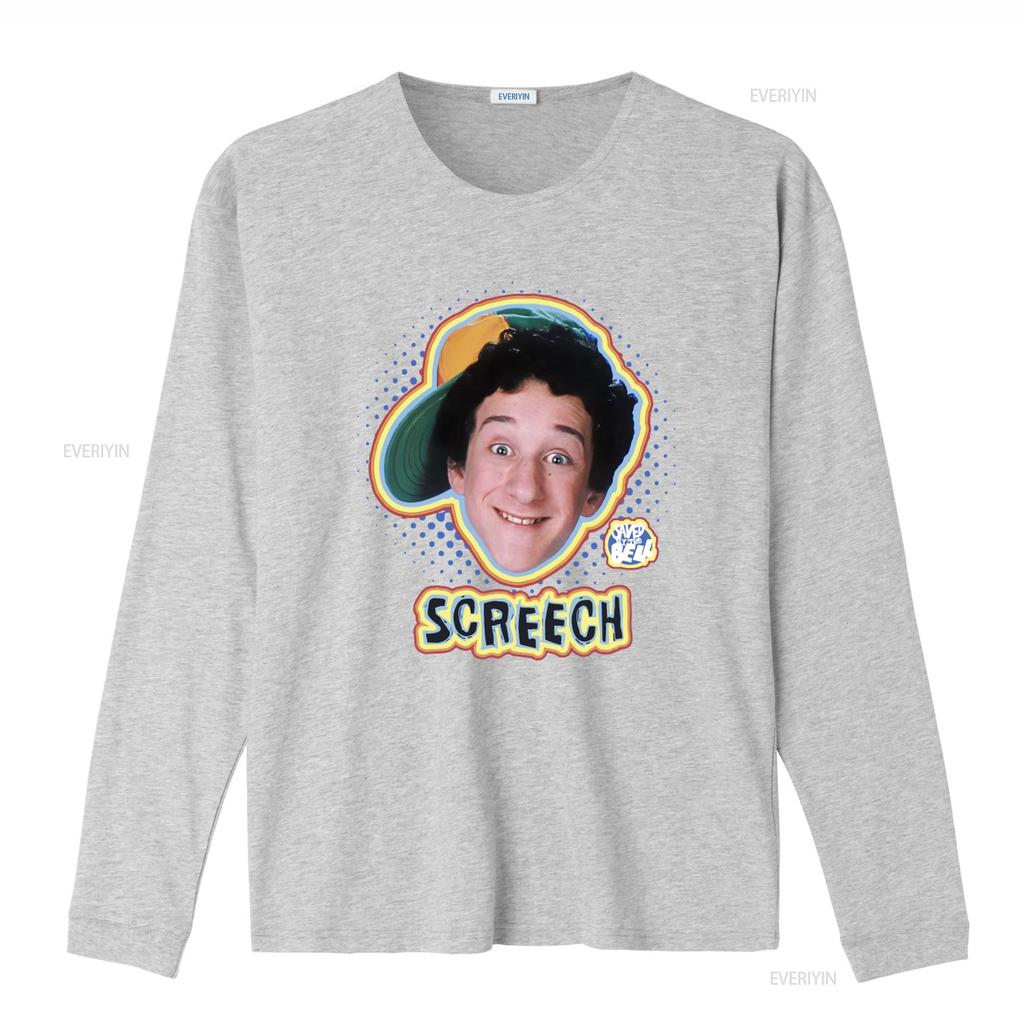 Screech Saved By The Bell Print T Shirt for Men Retro TV Show Design vintage Washed homme Unisex Stylish Versatile graphic