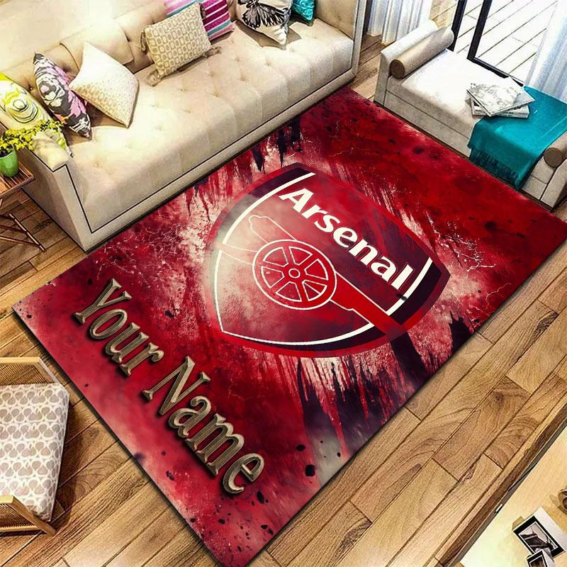 Arsenal F Custom Name Carpet Rug for Living Room Bedroom Home Sofa Decoration,Kids play Non-slip Floor Mat