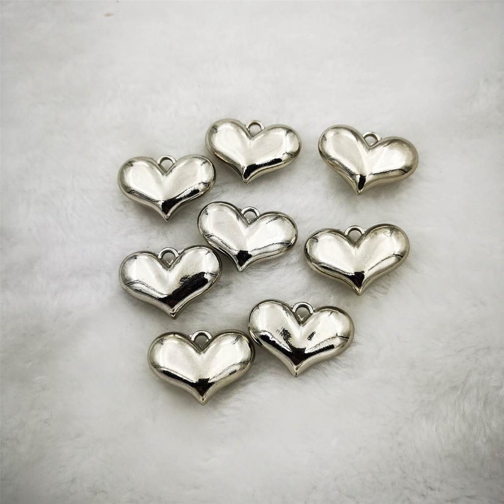 10/20x Шарм-сердце с отверстием DIY Ожерелье для изготовления ювелирных изделий Подарок на День святого Валентина Подвеска в виде большого сердца Ожерелье Бусина Женщина Девушка