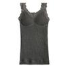 Women's Thermal Tank Top Lace Fleece Lined Warm Base Layer Vest Sleeveless Padded Camisole Undershirts