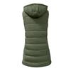 Women's Long Vest Plain Sleeveless Hood Winter Vest Outwear Jacket Lightweight Warm Coat Outerwear