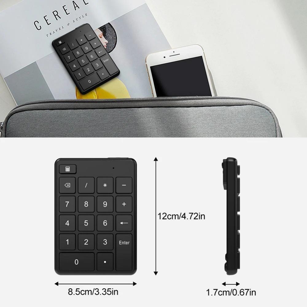 19 Keys Numeric Keypad Bluetooth External Number Pad for for Laptop PC Accounting Supplies
