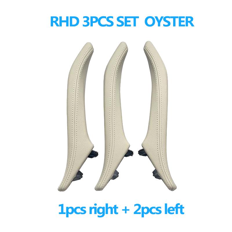 3 шт. внутренние ручки для 3 пассажирских дверей с кожаной ручкой в ​​сборе для BMW 5 серии F10 F11 520i 523i 525i 528i