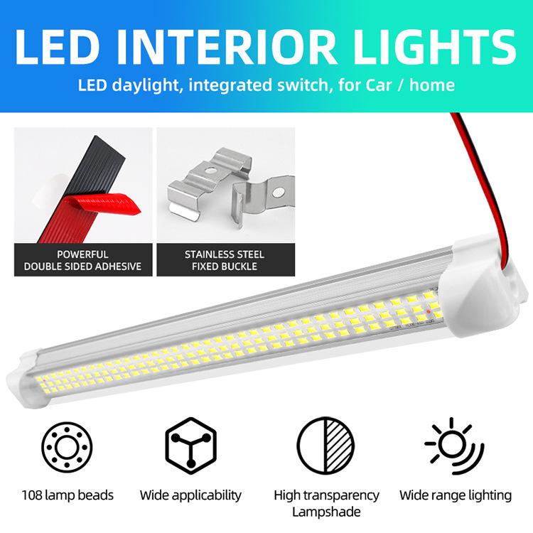 72 светодиодных фонаря 12 В для кемпера, автофургона, кемпинга, автодома, каравана, настенные светильники для салона