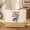 Sac J’peux pas je préfère les Léopards J'peux pas minimaliste | Cabas en Coton avec Fond Jute 18 L 48 × 37 × 13 cm | Marché