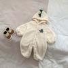 Cartoon Baby Romper Cute Dinosaur Bear Girls Onesie Cotton Hooded Long Sleeve Boys Bodysuit Autumn Winter Newborn Clothes