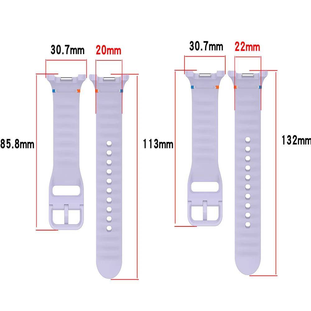 Оригинальный силиконовый ремешок для Samsung Galaxy Watch 8/8 classic 40 мм 44 мм 46 мм Спортивный ремешок correa pulseira Браслет Ремешок для Galaxy Watch 8