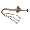 Hemp Rope Vintage Pendant Light Cord Hemp Light Cord 1.5m with 3 Bulb Base for House Decoration 85‑265V