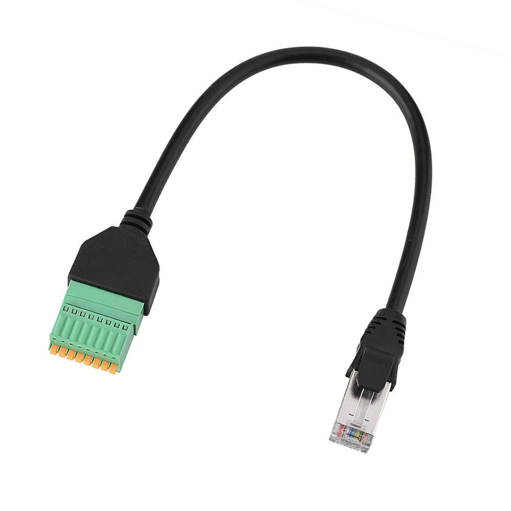 RJ45 Male Jack To 8 Pin Spring Connector Terminal Block Adapter Cable