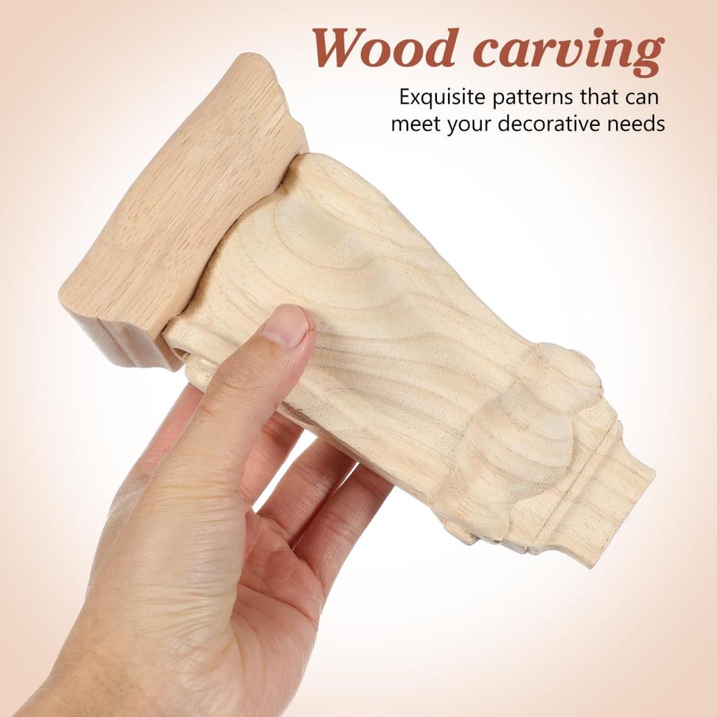 7.08*3.93*2.36inch Wood Corbels Unfinished Vintage Style Non Wood Decorative Shelf for Countertop Fireplace Kitchen Cabinet Bookshelves