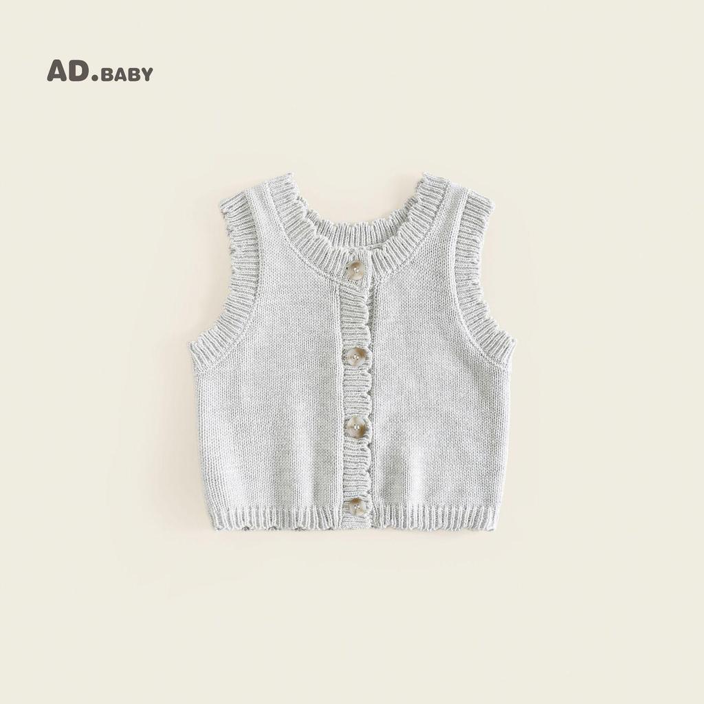 Детский кардиган без рукавов в корейском стиле на осень 2025 года: Уютный, приятный к коже вязаный жилет для девочек