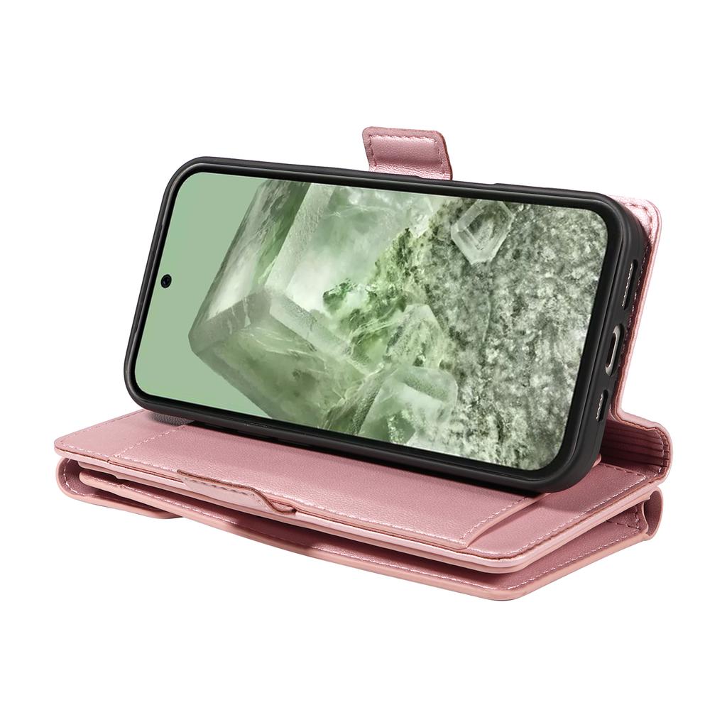 Чехол для Google Pixel 8a с держателем для нескольких карт и ремешком, чехол для телефона из ПУ кожи, подставка