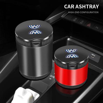 Модный портативный автомобильный пепельница со светодиодной подсветкой для Volkswagen Tharu R Polo T5 GTI Tiguan Passat R-Line Scirocco Golf Arteon