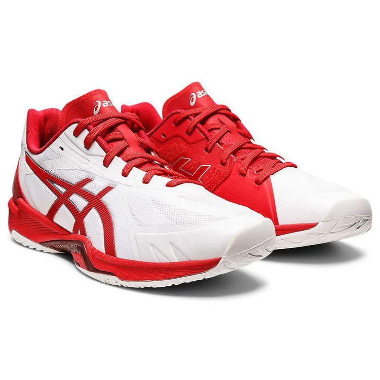 Asics V-Swift FF 3 Fabric Leather Low-Top Training Shoes Men Sneakers White Red 1053A042-101