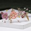 Hair Jewelry  Headpiece Crown Purple Flower Tiara  Pearl Hair Band  Bride Headwear  Headdress