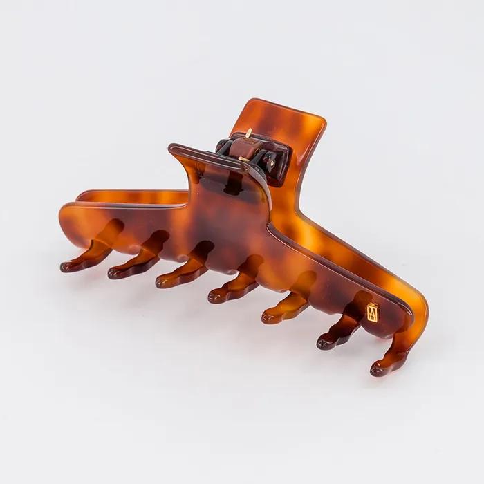 [Alexandre de Paris] Clichy Hair Clip Brown Shell 11