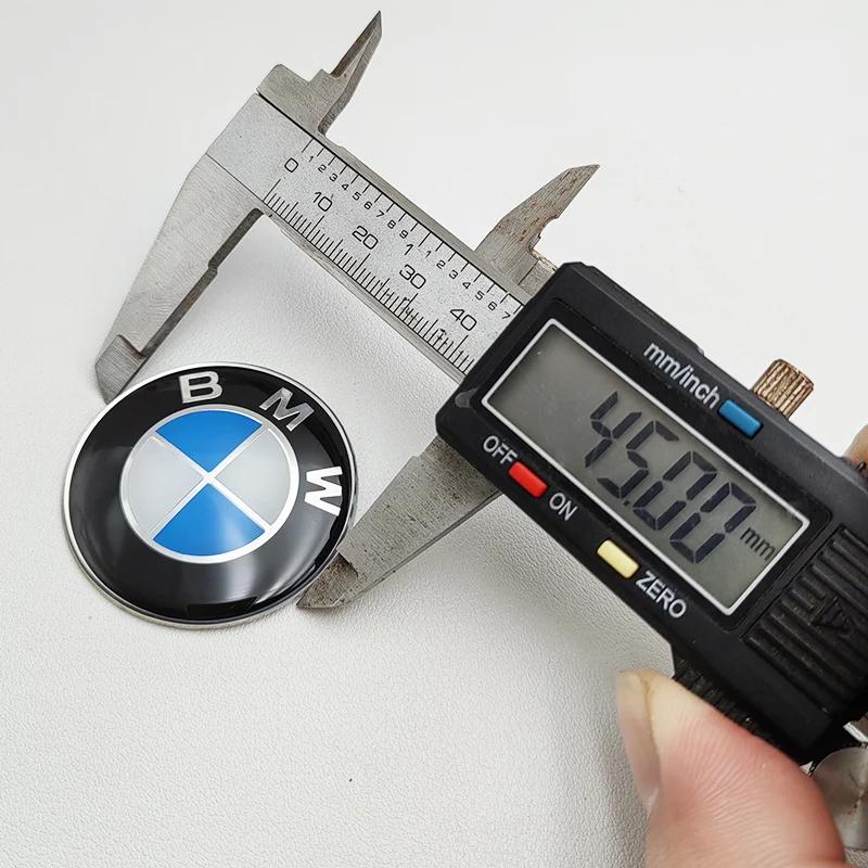 Наклейка с логотипом эмблемы значка на руль автомобиля 45 мм для BMW E46 E39 E90 E36 E91 E62 E87 E53 F15 F16 F20 F30 X1 X3 X5 M3 M5