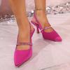 Plus Size 2025 New Closed Toe Women's Sandals Classics Pointed Toe Thin Heels Slip On Sandals Versatile Dress Shoes